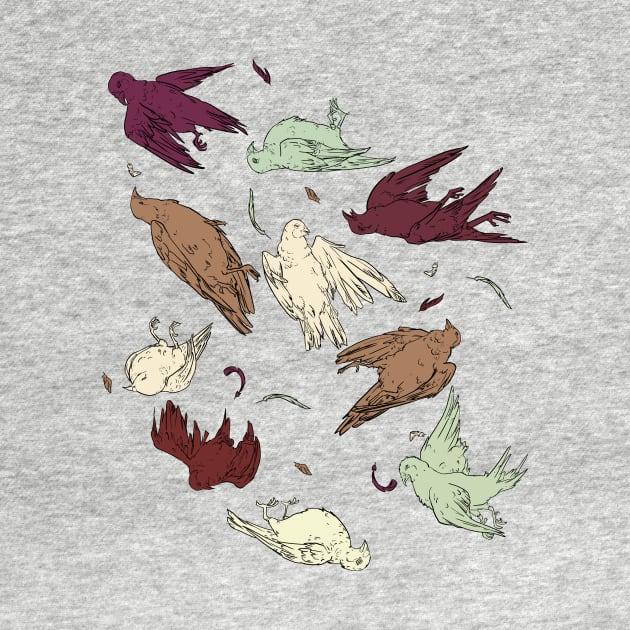 Bunch of dead doves by ruhefuchs